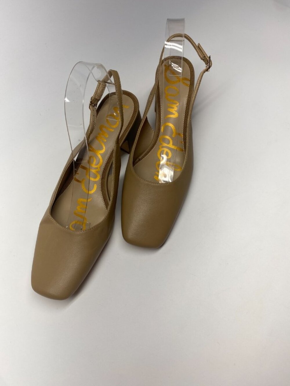 Sam Edelman Womens Terra Soft Beige Leather Slingback Pump Sz 11 - Picture 9 of 10